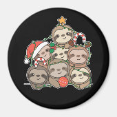 Slote kerstboom Funny Animal Kerstmis Magnet (Voorkant)