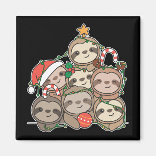 Slote kerstboom Funny Animal Kerstmis Magnet