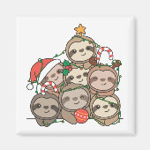 Slote kerstboom Funny Animal Kerstmis Magnet (Voorkant)