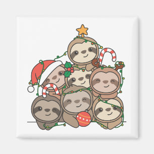 Slote kerstboom Funny Animal Kerstmis Magnet