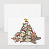 Slote kerstboom Funny Animal kerstpost Briefkaart (Voorkant / Achterkant)