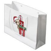 Slote kerstfeestdagen groot cadeauzakje (Voorkant Gekanteld)
