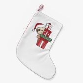 Slote kerstfeestdagen kleine kerstsok (Voorkant (Hangend))
