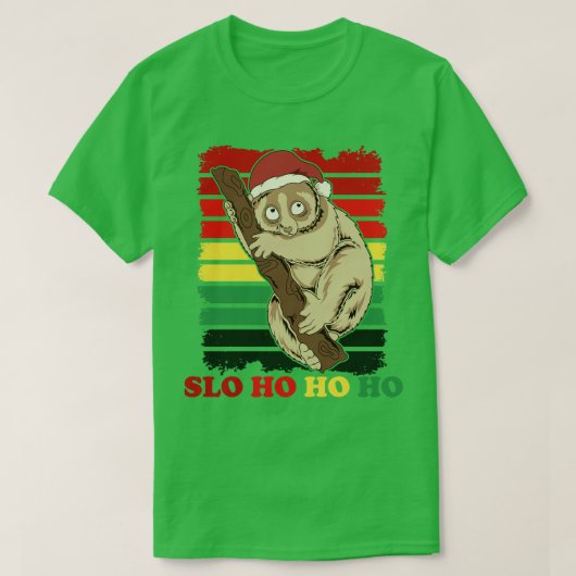 Slote Kerstmis Merry Slothmas Slo ho ho T-shirt (Design voorkant)