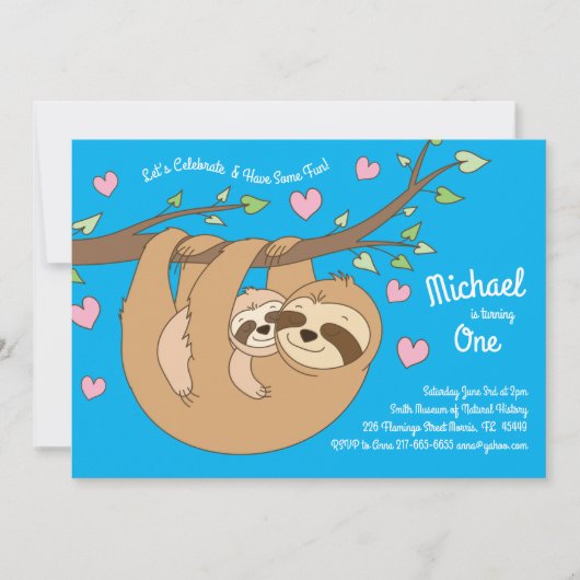 Slote Kinderen 1e verjaardag Kaart (Voorkant)