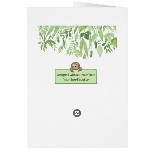 Slote Moederdag Kaart - Ik hou van je veel traag (Achterkant)