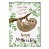 Slote Moederdag Kaart - Ik hou van je veel traag (Voorkant)