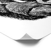 Slote oerwoud safari dieren kunstillustratie poster (Hoek)