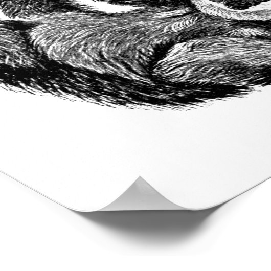 Slote oerwoud safari dieren kunstillustratie poster (Hoek)