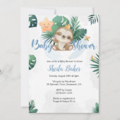 Slote Uitnodiging, Sloth Baby shower Uitnodiging (Voorkant)
