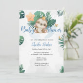 Slote Uitnodiging, Sloth Baby shower Uitnodiging (Staand voorkant)