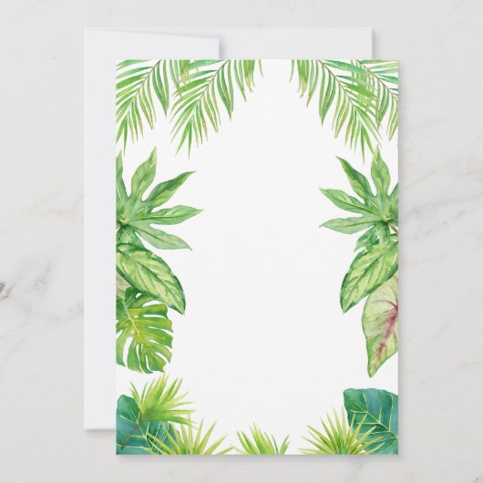 Slote Uitnodiging, Zoo-verjaardag Kaart (Achterkant)