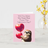 Slote Valentijnsdag Kaart - Funny and Cute (Gele Bloem)