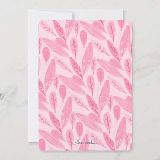 Slote verjaardag in roze en geel kaart (Achterkant)