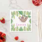 Slote verjaardag in roze en geel servet (Insitu)