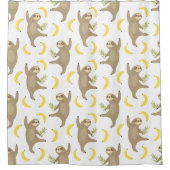Sloten en Bananas Pattern Douchegordijn (Voorkant)