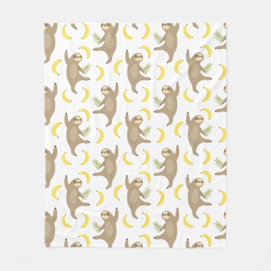 Sloten en Bananas Pattern Fleece Deken (Voorkant)
