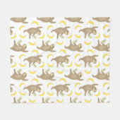 Sloten en Bananas Pattern Fleece Deken (Voorkant (Horizontaal))