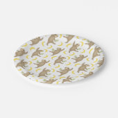 Sloten en Bananas Pattern Papieren Bordje (Gekanteld)