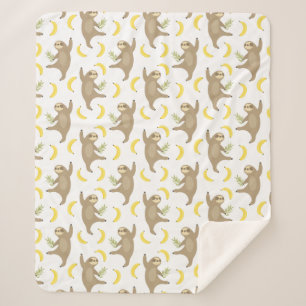 Sloten en Bananas Pattern Sherpa Deken
