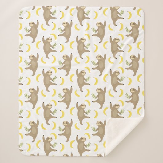 Sloten en Bananas Pattern Sherpa Deken (Voorkant)