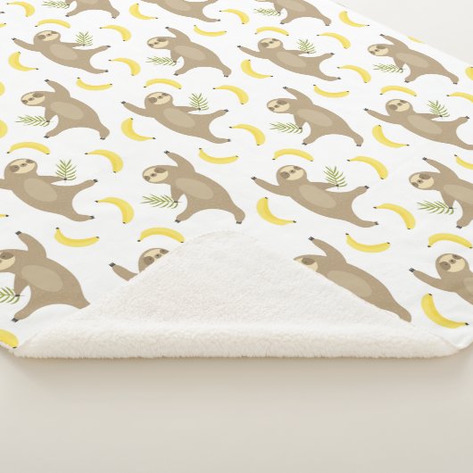 Sloten en Bananas Pattern Sherpa Deken (3/4)