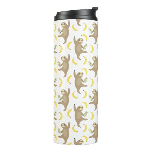 Sloten en Bananas Pattern Thermosbeker (Gedraaid links)