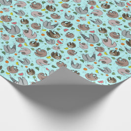 Sloten in blauw cadeaupapier