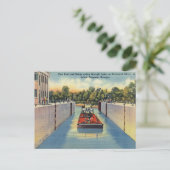 Sloten op de Savannah rivier in Augusta GA Histori Briefkaart (Staand voorkant)