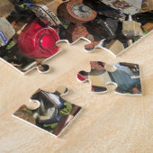 Sloten op een brug legpuzzel (Zijkant)