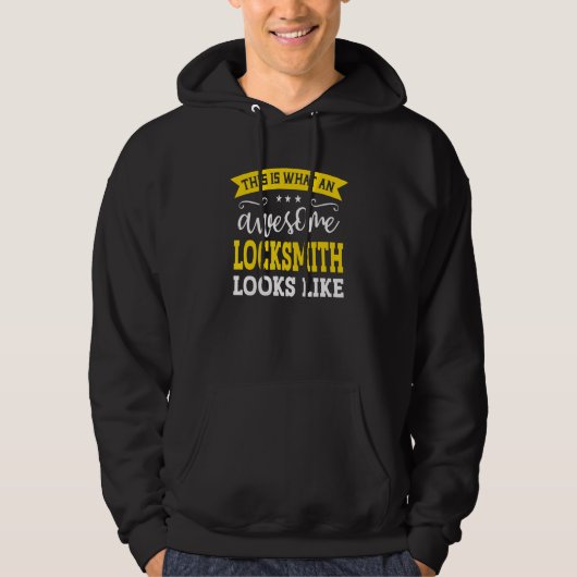 Slotenmaker Functietitel Werknemer Grappige Werker Hoodie (Voorkant)