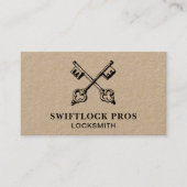Slotenmaker Lock Fitter Sleutels  Kraft Visitekaartje (Voorkant)
