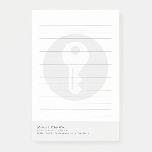 Slotenmaker & Maker Aanpasbare Gelinieerde Post-it® Notes (Voorkant)