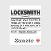 Slotenmaker Noun Certified Lock Repairer Technicia Sticker (Vel)