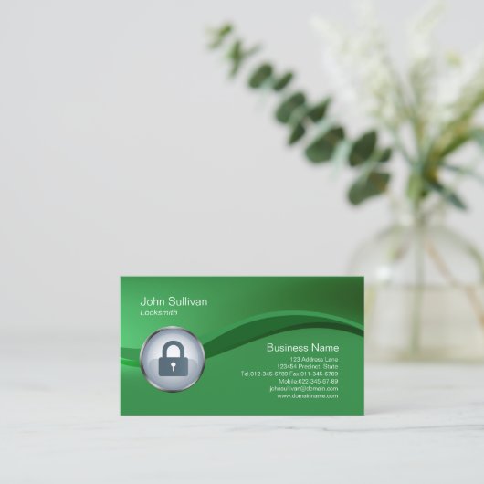 Slotenmaker Visitekaartje hangslot icoon (Staand voorkant)