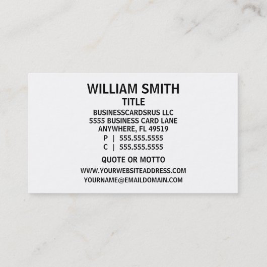 Slotenmaker Word Visitekaartje (Achterkant)