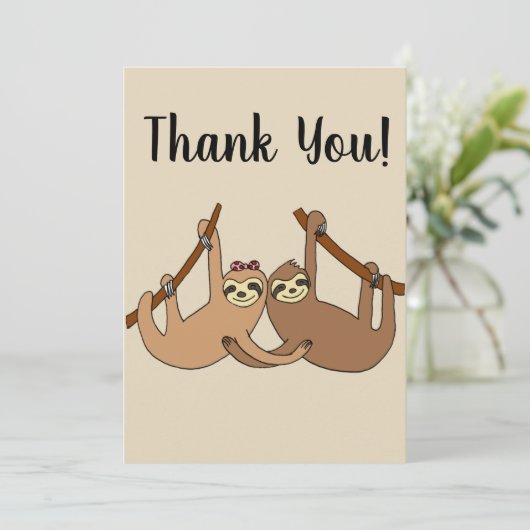 Slotepaar Bedankkaart (Staand voorkant)