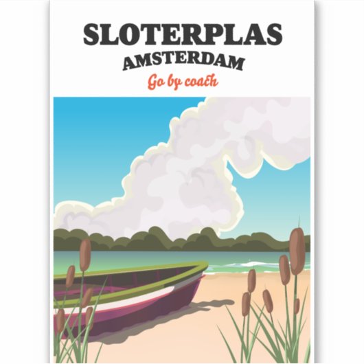 Sloterplas Amsterdam Sticker (Voorkant)