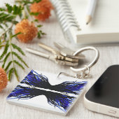 Sloth Abstract 7 Deadly Sins Alcohol Ink Art Sleutelhanger (Voorkant Rechts)