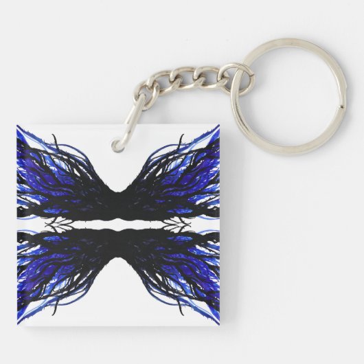 Sloth Abstract 7 Deadly Sins Alcohol Ink Art Sleutelhanger (Achterkant)