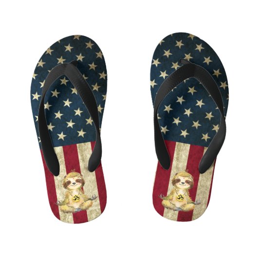 Sloth American Peace Kinder Teenslippers (Voetbed)