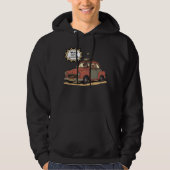 Sloth and Bunny Cartoon Road Trip Adventure Hoodie (Voorkant)