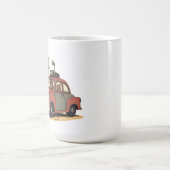 Sloth and Bunny Cartoon Road Trip Adventure Magische Mok (Midden)