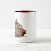 Sloth and Bunny Cartoon Road Trip Adventure Mok (Midden)