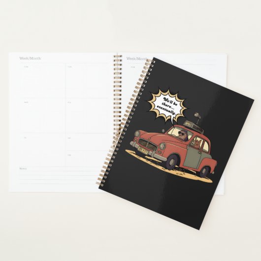 Sloth and Bunny Cartoon Road Trip Adventure Planner (Display)