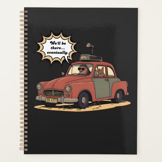 Sloth and Bunny Cartoon Road Trip Adventure Planner (Voorkant)