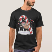 Sloth and Giant Candy Cane Christmas Pajama for Sl T-shirt (Voorkant)
