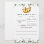 Sloth Animals Baby shower Voorspellingen en Advies (Voorkant / Achterkant)