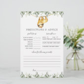 Sloth Animals Baby shower Voorspellingen en Advies (Staand voorkant)