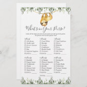 Sloth Animals Baby shower Wat zit er in je tas (Voorkant / Achterkant)